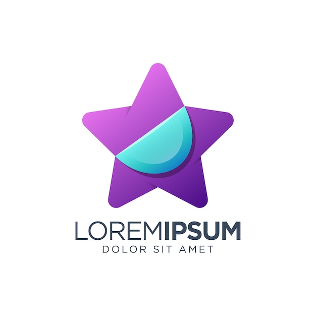 Star gradient logo design