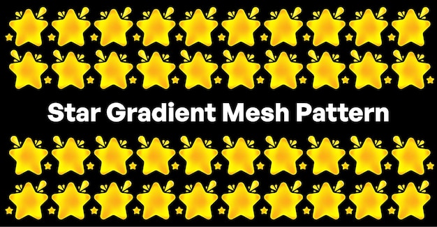 Star Gradient Mesh for Rating chart level or pattern