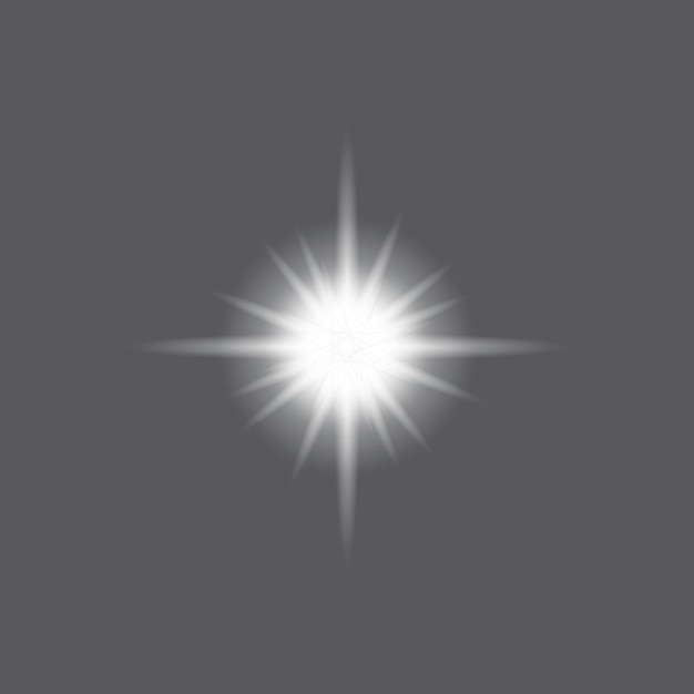 Star gray background in retro style glow light effect bright star starburst explosion stock image vector illustration