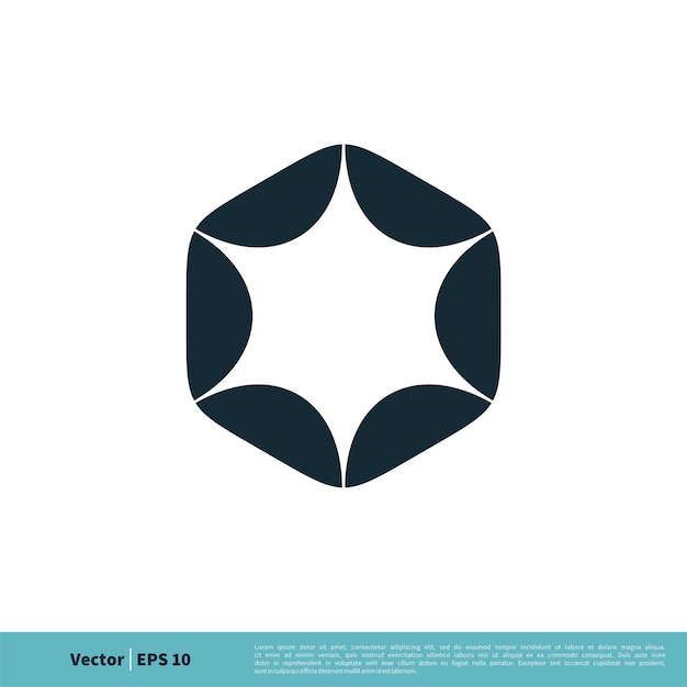 星の六角形のアイコン ベクトルのロゴのテンプレート イラスト デザイン ベクトル EPS 10
