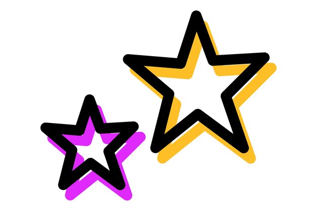 Star highlight note sticker design