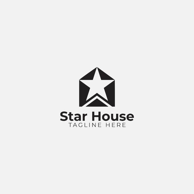 Star and House logo icon simple and clean