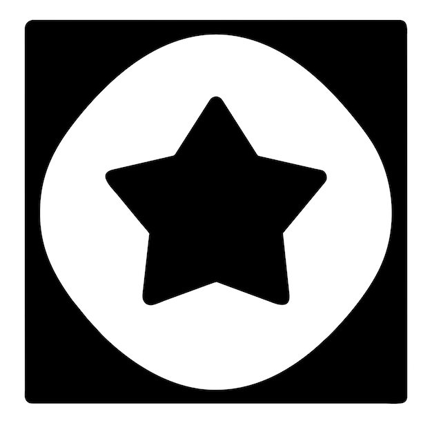 Vector star icon button