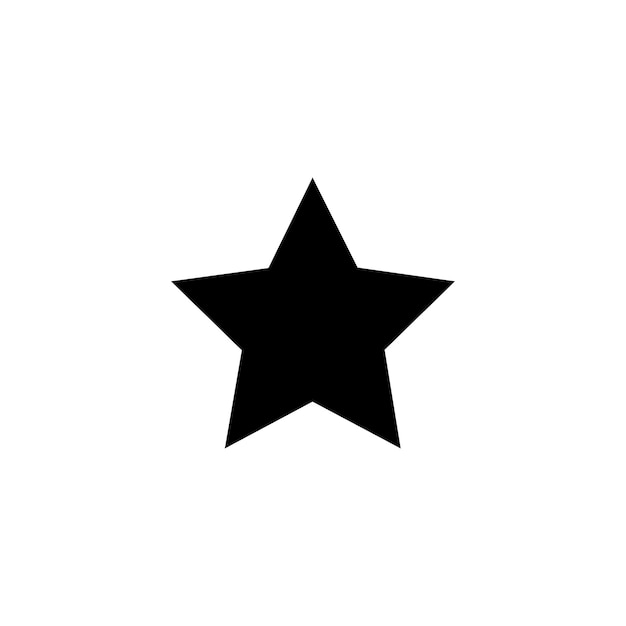 Икона звезды в плоском дизайне Икона звезд на белом фоне Векторная иллюстрация