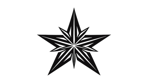 Star icon logo Vector illustration isolated on white background