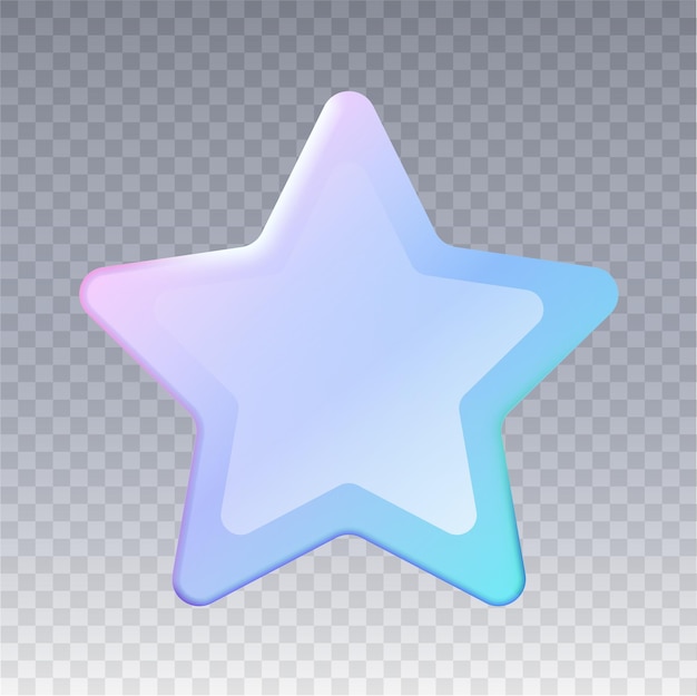 Star icon Realistic illustration of star vector icon for web design