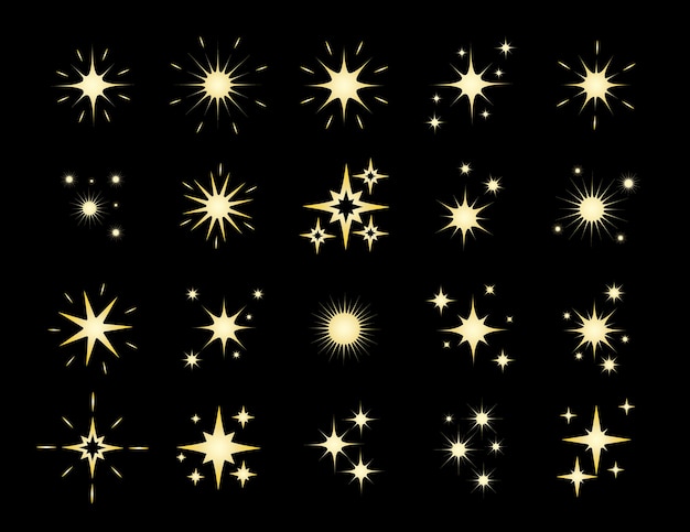 Star icon Sky Xmas favorite and night icons set Vector illustration