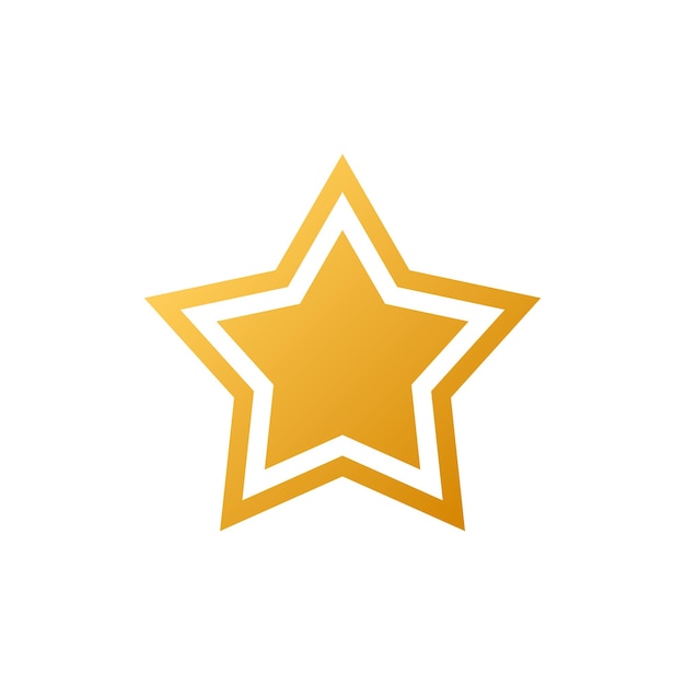 Star icon in trendy flat design