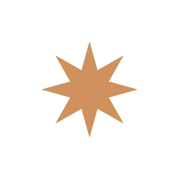 Star icon in trendy flat design