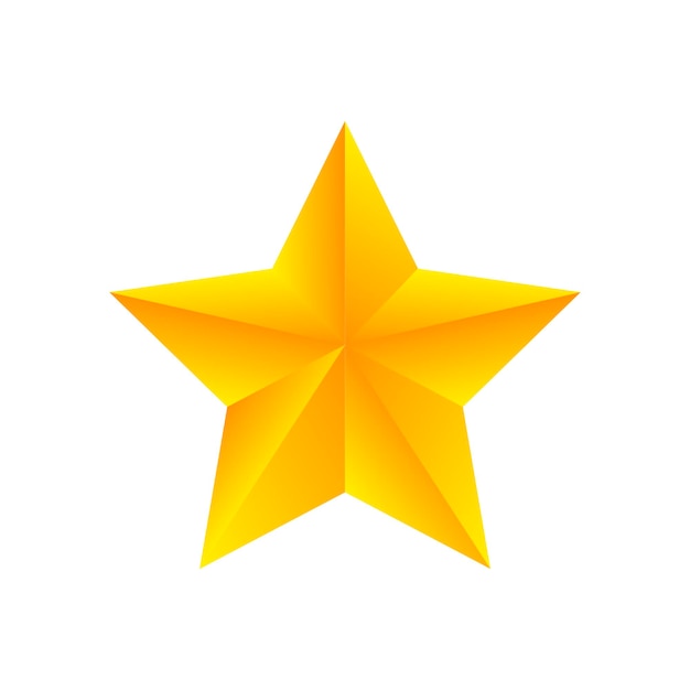 Star icon with golden gradient color