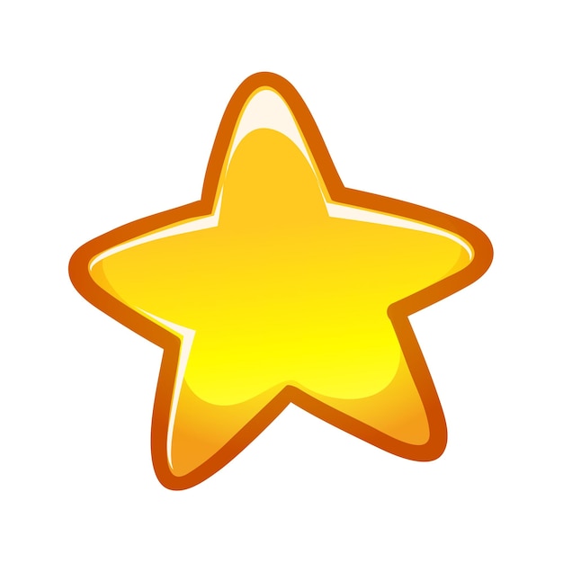 Vector star illustration on white background