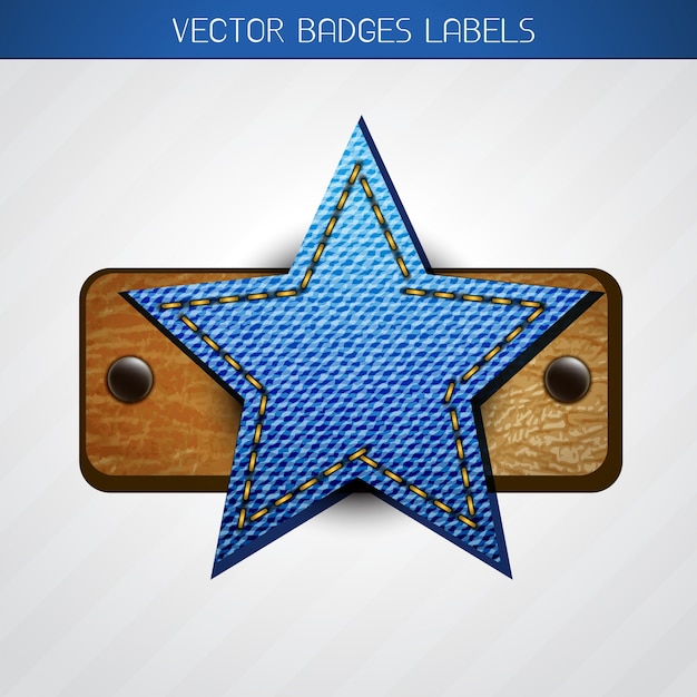 Vector star label design