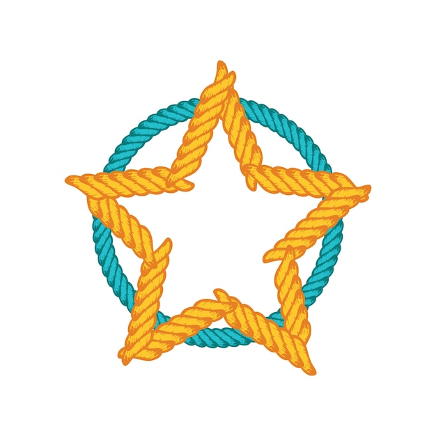 Premium Vector | Star lasso rope vector