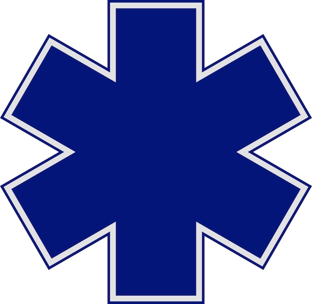 Star of Life Medical Logo Blank Ambulance logo Pharmacy sign Medical sign Medical symbol Star of Life Blank