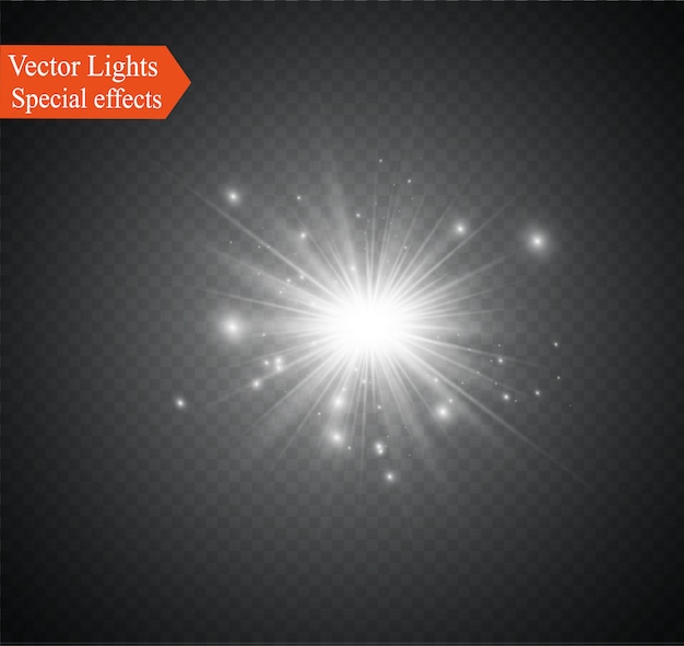 Star ,light effect. burst with sparkles.