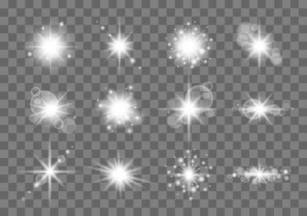 Star light and shine glow glow light effect star burst with sparkles sunlight flares and rays