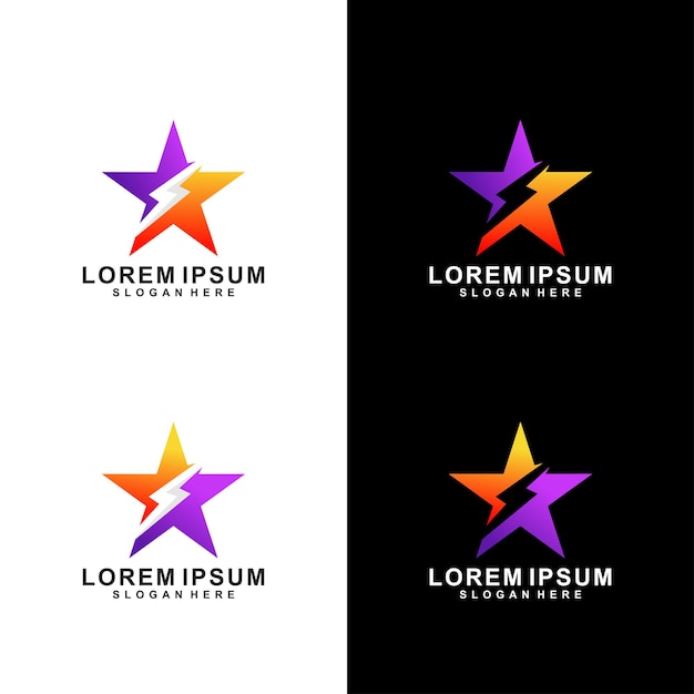 Star Lightning gradient color logo