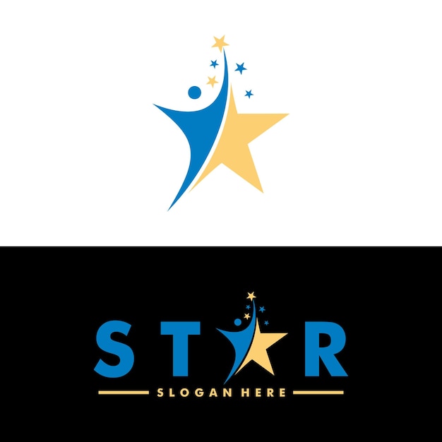 star logo design , people take a star logo