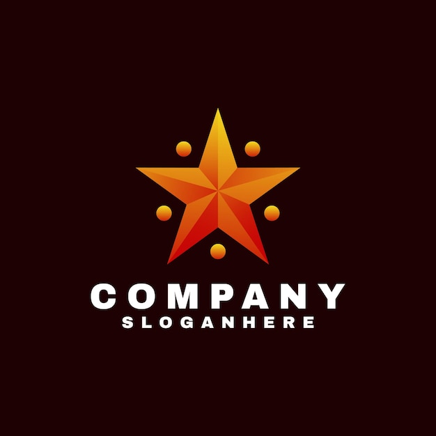 star logo design with colorful