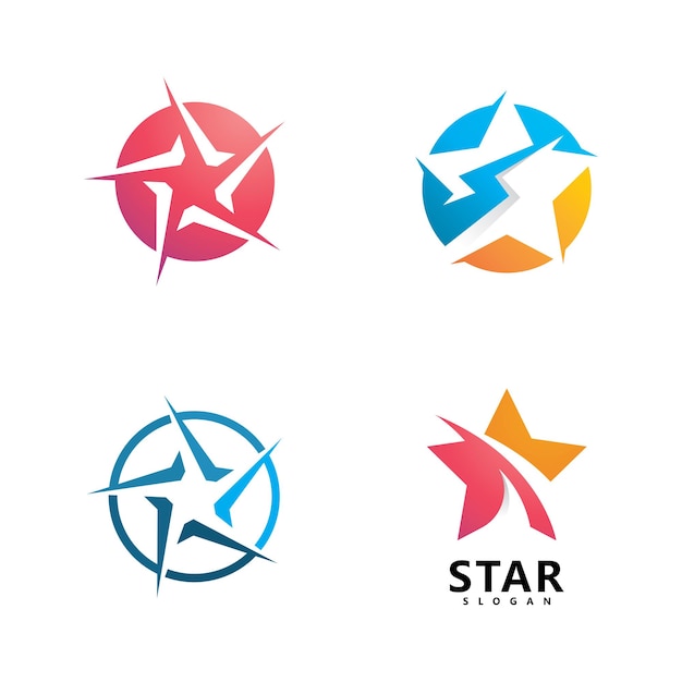 Star logo designs template Fast star logo Vector illustration design