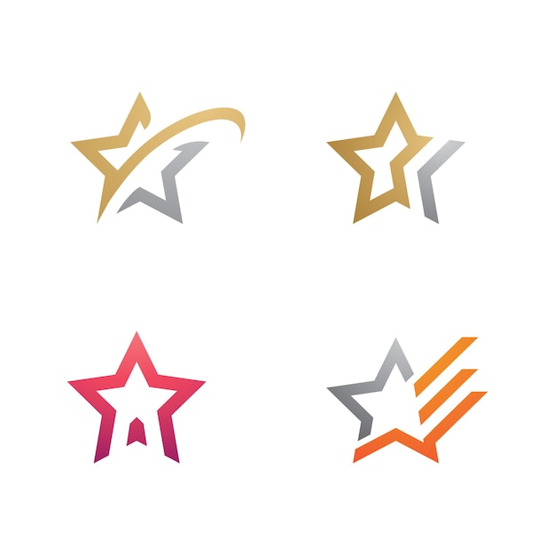 Star logo icons template vector illustration design