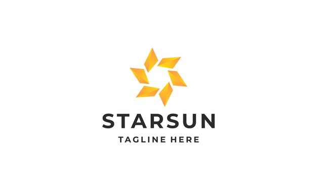 Vector star logo sun logo design vector