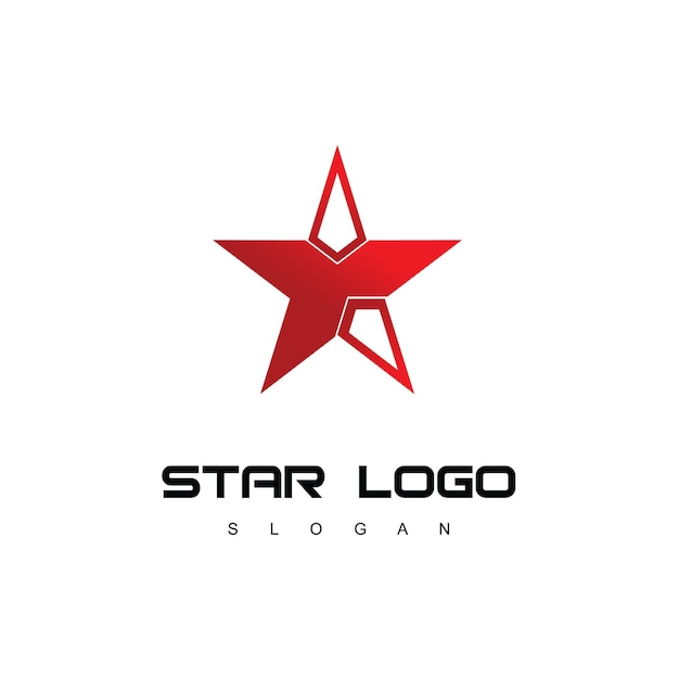 Modello di logo della stella simbolo dell'azienda di successo