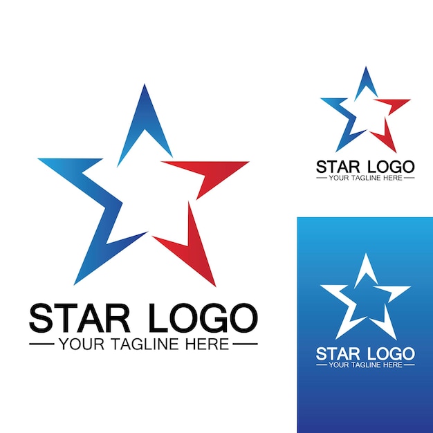 Illustrazione dell'icona di vettore del modello del logo della stella designvector