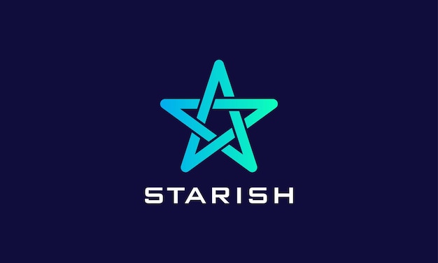Star logo vector blue color symbol success icon brand business company identity sky light power idea