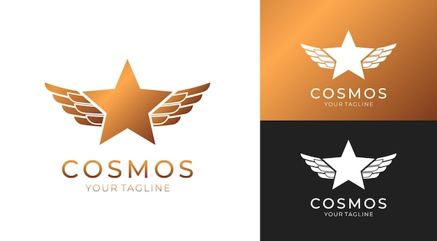 Star logo vector. Universal abstract logo with a star symbol for any business. Star sign - a leader, success and power.