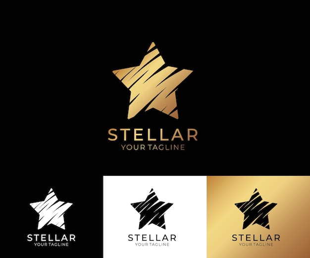 Star logo vettoriale. logo astratto universale con un simbolo a stella per qualsiasi attività commerciale. segno zodiacale: un leader, successo e potere.