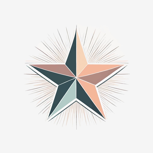 Vector star logo on a white background