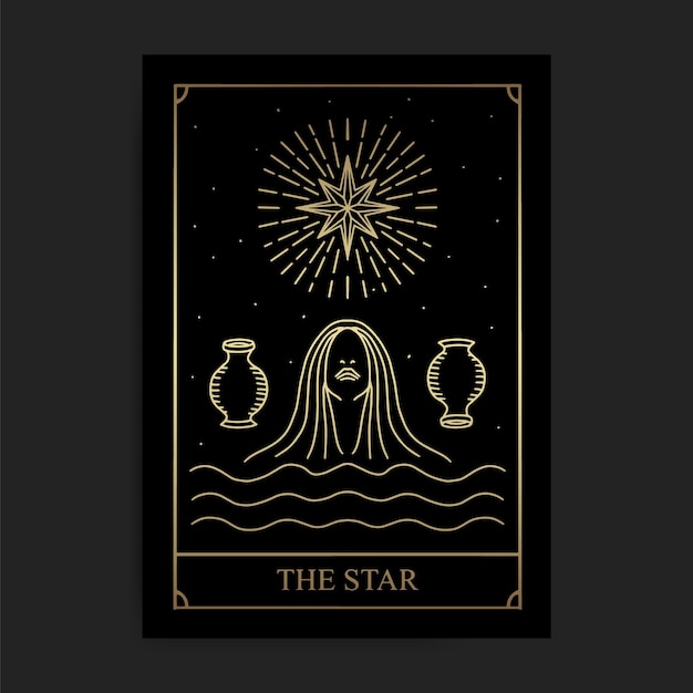 The star magic golden major arcana tarot card