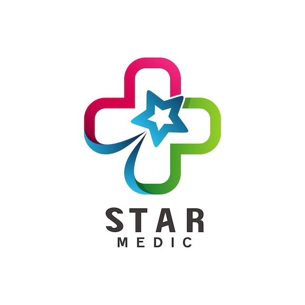 Design del logo medico a stella
