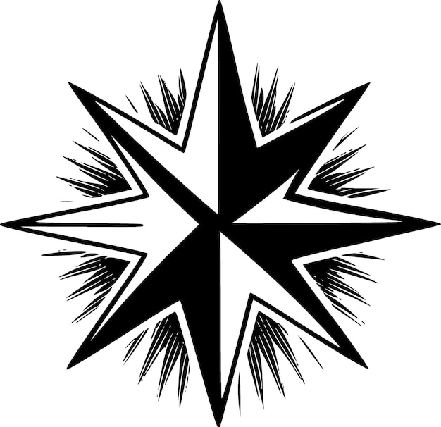 Illustrazione vettoriale di star minimalist e flat logo