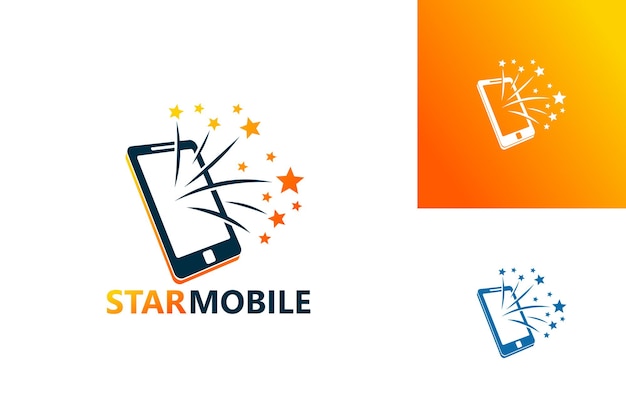 Вектор Вектор дизайна шаблона логотипа star mobile, эмблема, концепция дизайна, творческий символ, значок