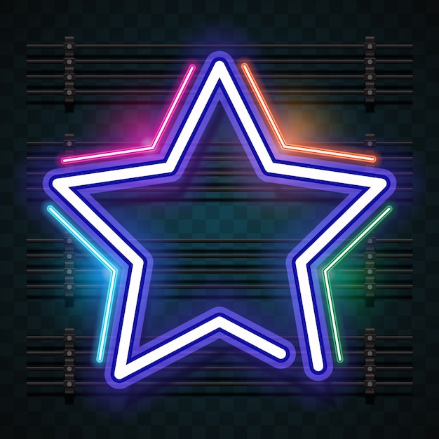 Star neon frame