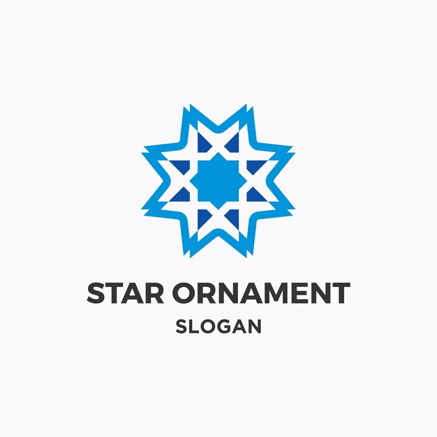 Vector star ornament logo template