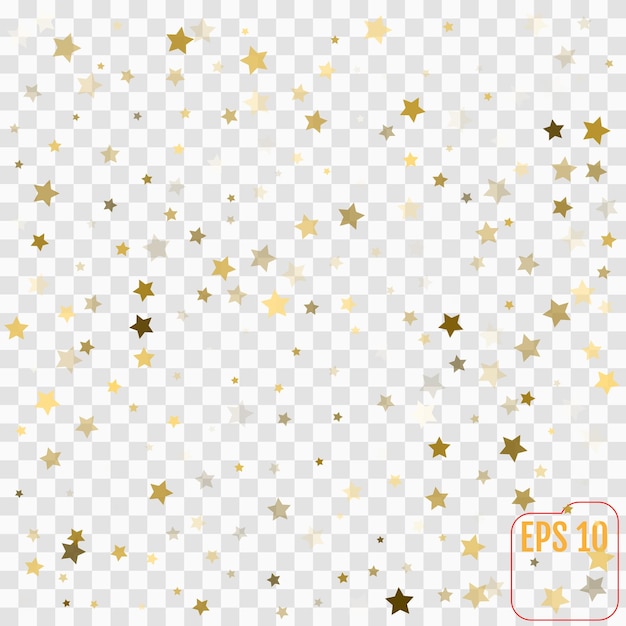 Star pattern white background gold gift wrap Vector illustration