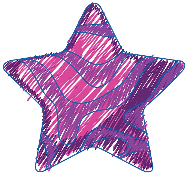 Звездный карандаш цветной детский стиль каракулей