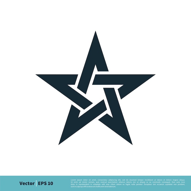 Star Pentagonal Icon Vector Logo Template Illustration Design Vector EPS 10