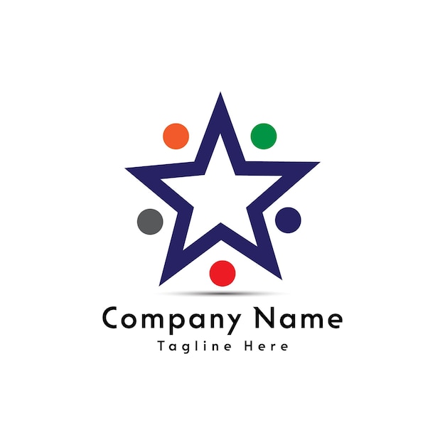 Star people logo design icon