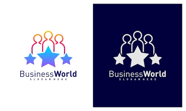 Star People logo ontwerp vector Kleurrijke Dream People logo ontwerpsjabloon pictogram symbool