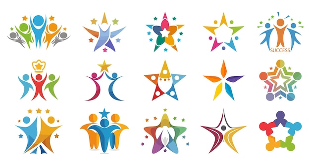 star people Success logo collection symbol modern designs for business