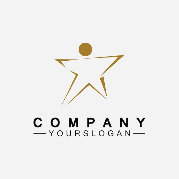 Star people success logo and symbol icon Template