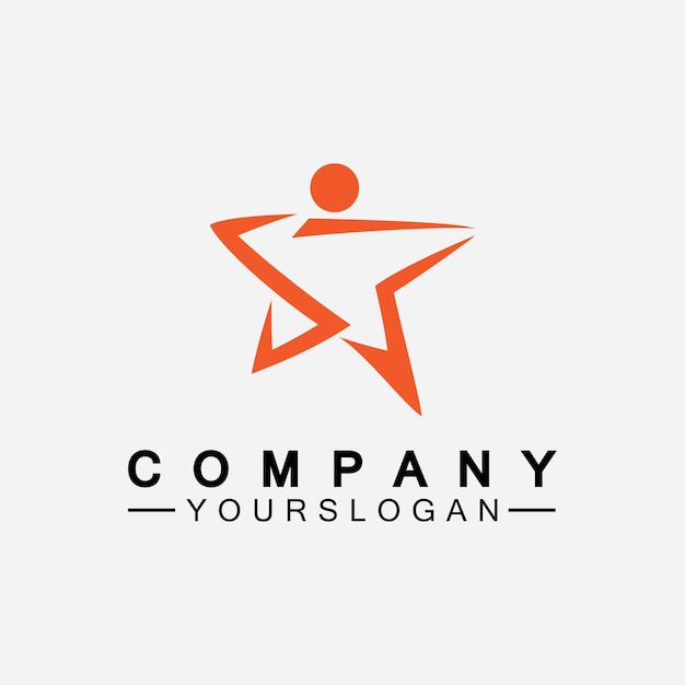 Star people success logo and symbol icon Template