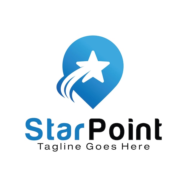 Шаблон дизайна логотипа star point