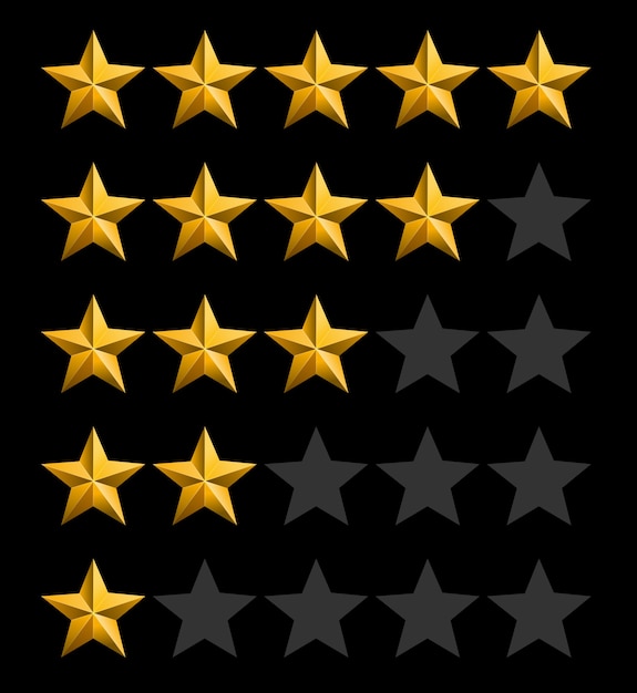 Vector star rank background.