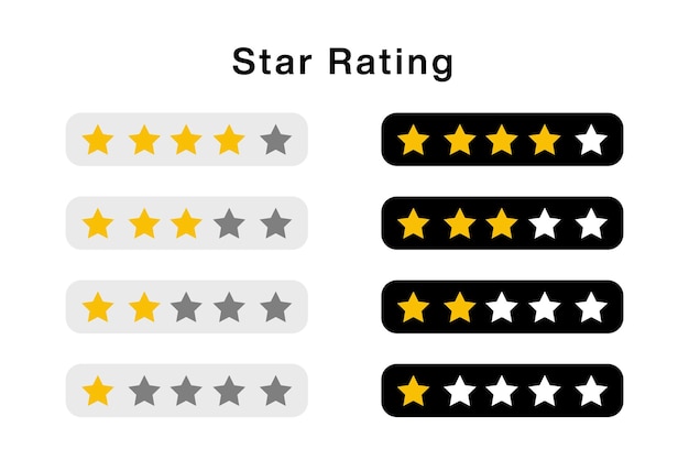 Vector star rating chart vector design