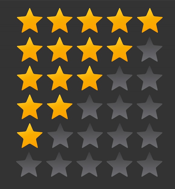 Звездный рейтинг. система оценки и знак положительного отзыва.